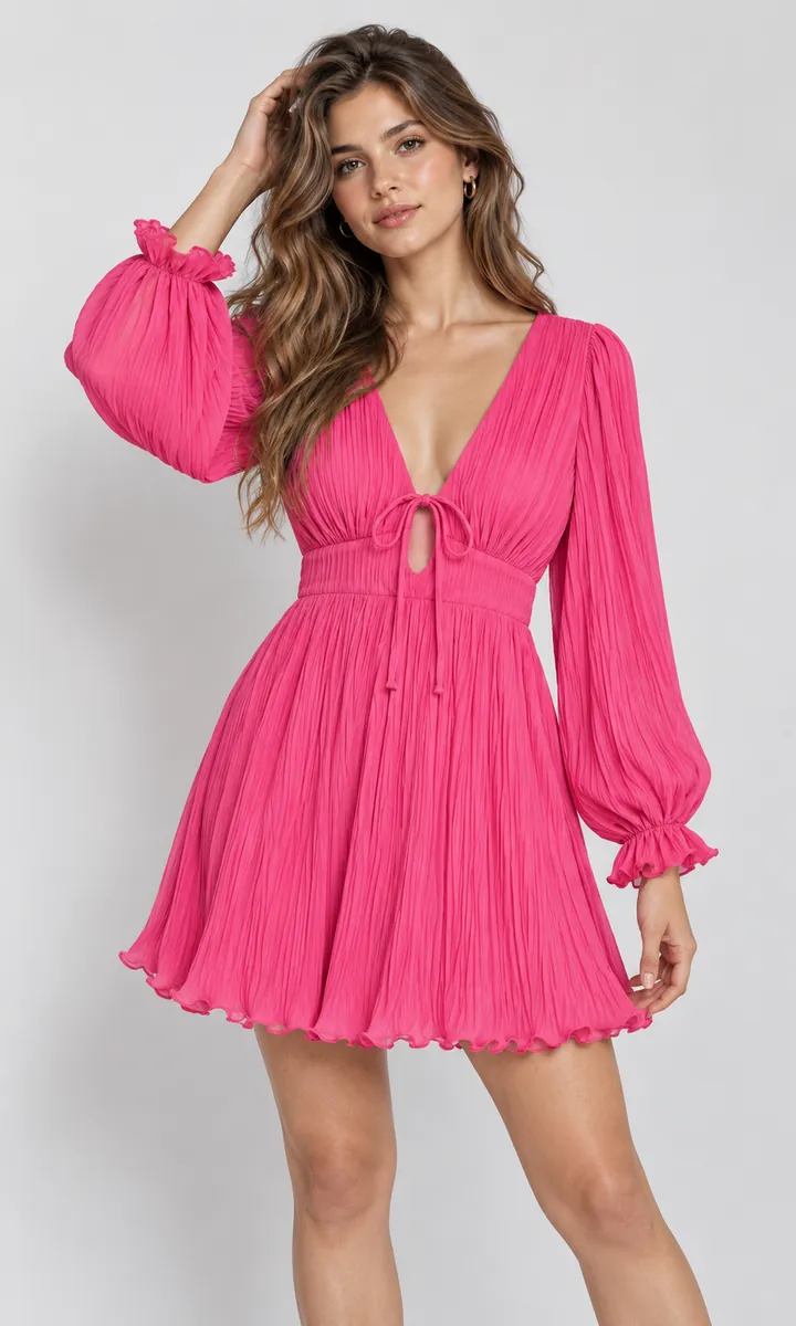Pleated wrap dress — studio