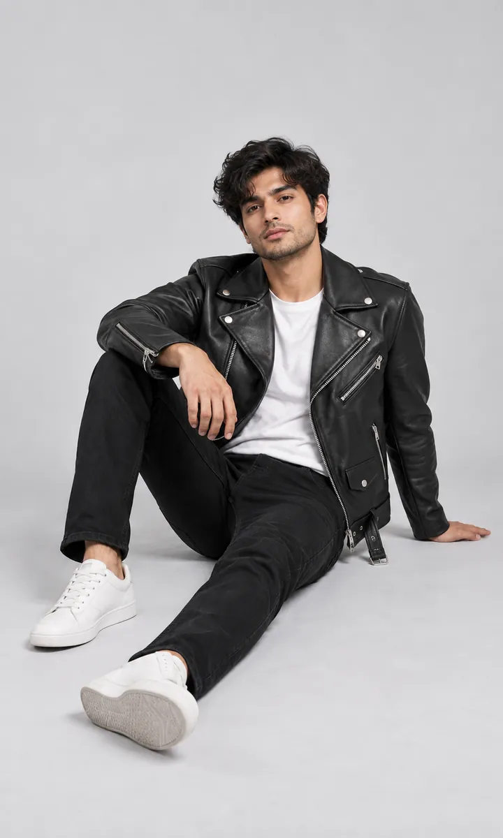 Leather jacket — studio