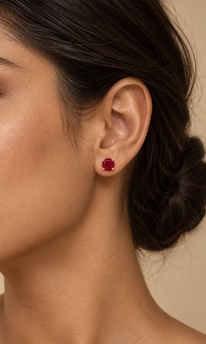 Ruby studs — jewelry